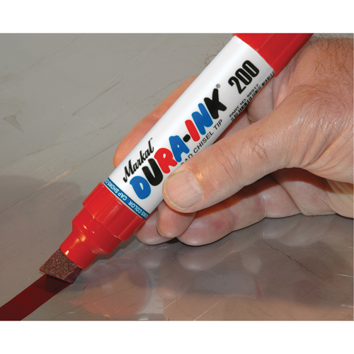 Marqueur no 200 Dura-Ink, Rouge, Pointe Ciseau Consource