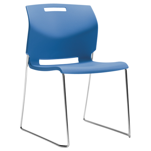Chaise, Plastique, Hauteur 32-1/2", Capacit&eacute; 300 lb, Bleu Consource