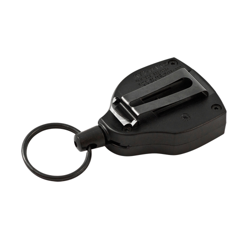 Porte-cl&eacute;s autor&eacute;tractable robuste Super48, Polycarbonate, C&acirc;ble 48", Fixation Agrafe de ceinture Consource