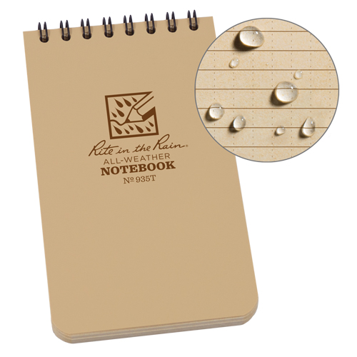 Carnet de notes de poche &agrave; spirale, Couverture souple, Havane, 100 Pages, 3" , 5"  Consource