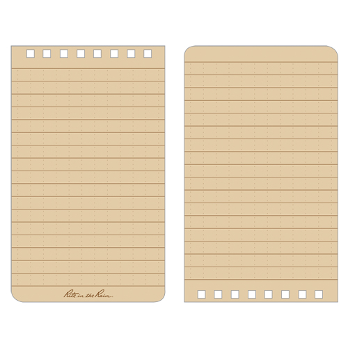 Carnet de notes de poche &agrave; spirale, Couverture souple, Havane, 100 Pages, 3" , 5"  Consource