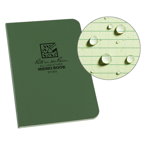 Memo Book, Soft Cover, Green, 112 Pages, 3-1/2" W x 5" L Consource