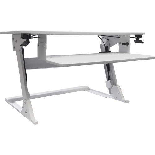 Goya Sit-Stand Workstation, Desktop Unit, 21" H x 35-2/5" W x 24" D, White Consource