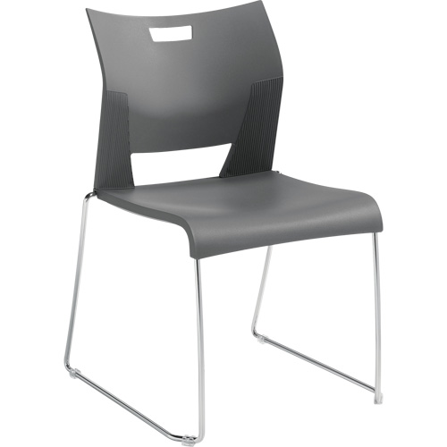Chaise de formation sans bras Duet, Plastique, Hauteur 33-1/4", Capacit&eacute; 350 lb, Gris Consource