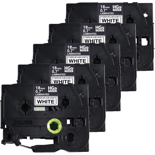 Laminated Tape, 18 mm x 8 m, Black on White Consource