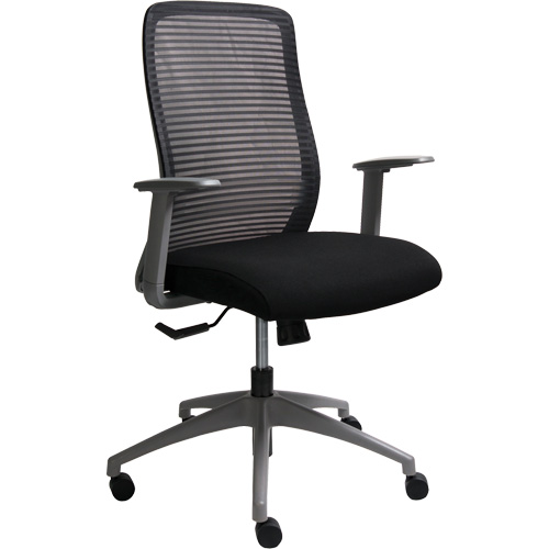 Chaise de bureau ajustable s&eacute;rie Era, Tissu/Mailles, Noir, Capacit&eacute; 275 lb Consource
