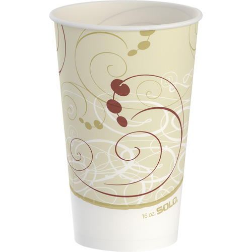 Gobelet cir&eacute; jetable Dart Solo, Papier, 16 oz, Multicolore Consource
