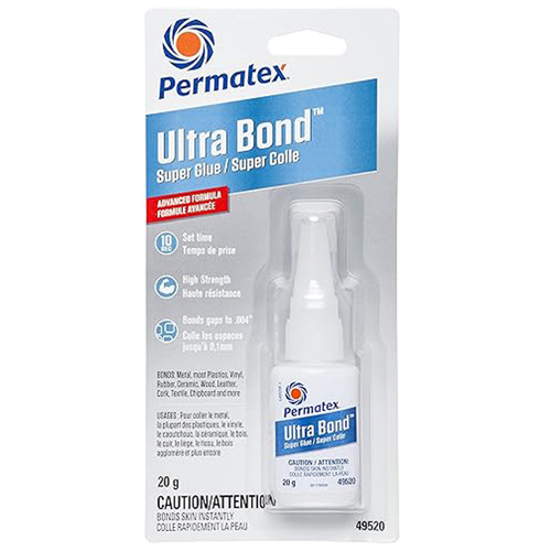 Super colle adh&eacute;sive Ultra Bond &agrave; s&eacute;chage rapide, 20 g, Bouteille, Transparent Consource