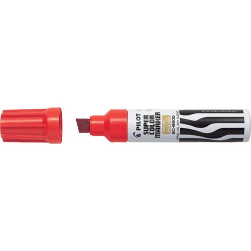 Super Colour Jumbo Permanent Marker, Red, Chisel Tip Consource