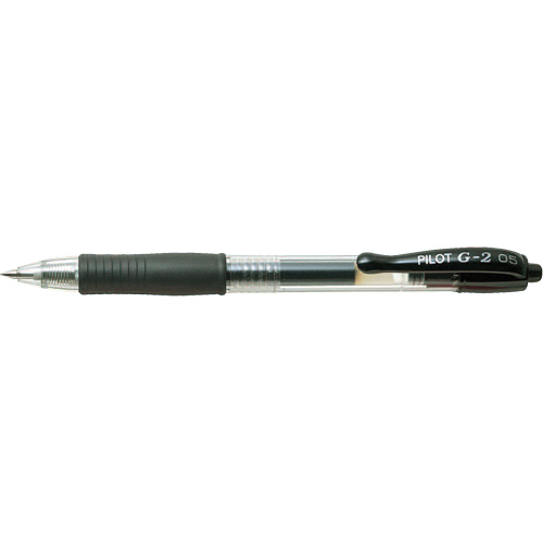 Stylo &agrave; encre gel G2, Noir, 0,5 mm, R&eacute;tractable Consource