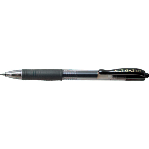 Stylo &agrave; encre gel G2, Noir, 0,7 mm, R&eacute;tractable Consource