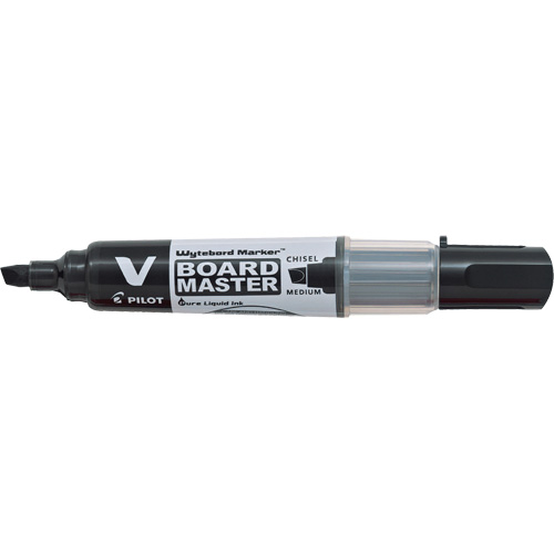 Vboard Master White Board Marker, Black, Chisel Tip Consource