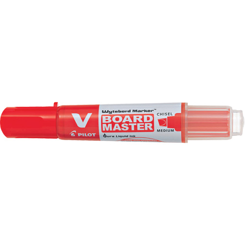 Marqueur effaçable &agrave; sec Vboard Master, Rouge, Pointe Ciseau Consource