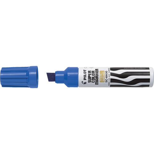 Super Colour Jumbo Permanent Marker, Blue, Chisel Tip Consource