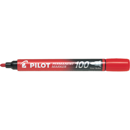 Series 100 Permanent Marker, Red, Bullet Tip Consource