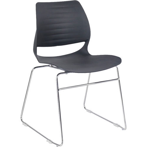 Chaises empilables, Polypropyl&egrave;ne, Hauteur 32", Capacit&eacute; 250 lb, Noir Consource