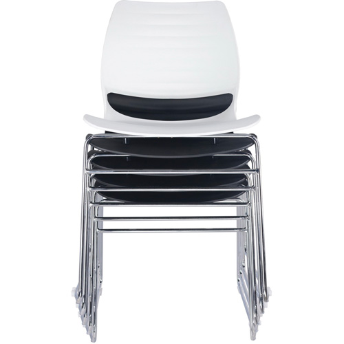 Chaises empilables, Polypropyl&egrave;ne, Hauteur 32", Capacit&eacute; 250 lb, Noir Consource