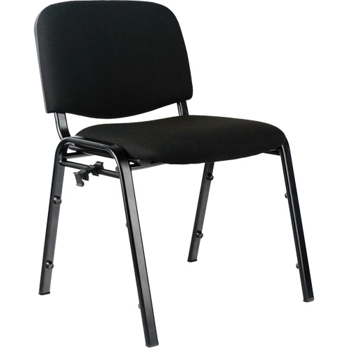 Chaises empilables, Tissu, Hauteur 32", Capacit&eacute; 250 lb, Noir Consource