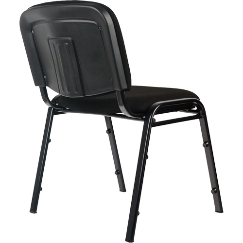Chaises empilables, Tissu, Hauteur 32", Capacit&eacute; 250 lb, Noir Consource
