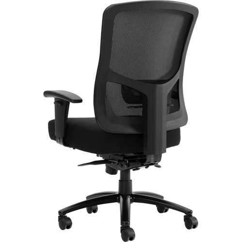Chaise &agrave; dossier haut avec m&eacute;canisme &agrave; basculement synchronis&eacute; robuste Raven 400, Mailles, Noir, Capacit&eacute; 400 lb Consource