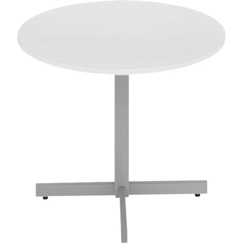 Table ronde &agrave; hauteur r&eacute;glable Newland, 36" lo x 36" la x 29" h, Dessus de 1", Stratifi&eacute;/Polypropyl&egrave;ne, Blanc Consource