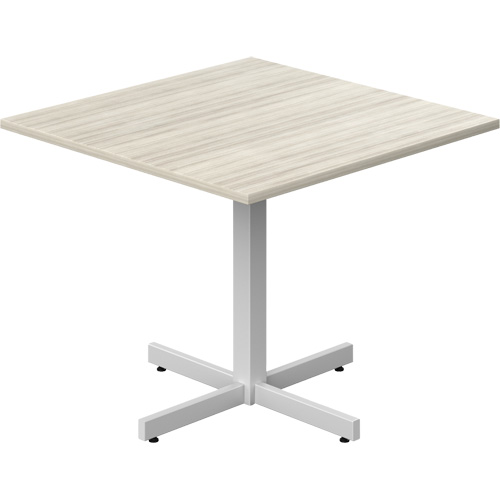 Table carr&eacute;e &agrave; hauteur r&eacute;glable Newland, 36" lo x 36" la x 29" h, Dessus de 1", Stratifi&eacute;, Havane Consource