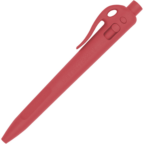 Stylo &agrave; bille d&eacute;tectable avec agrafe, Rouge, 1 mm, R&eacute;tractable Consource
