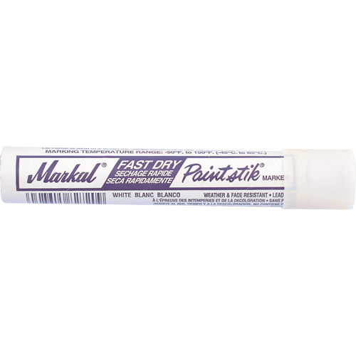 Fast Dry Paintstik&reg; Paint Marker -50° to 150°F, Solid Stick, White Consource