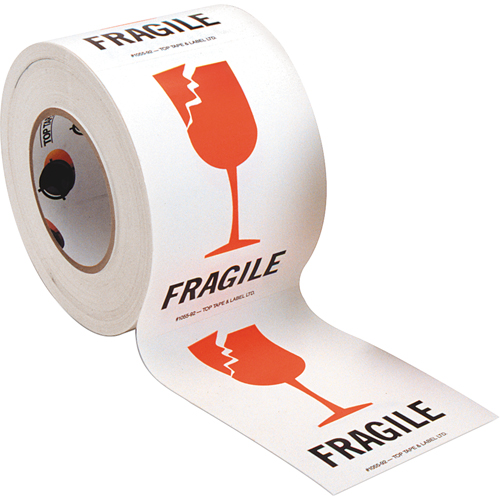 "Fragile" Special Handling Labels, 6" L x 4" W, Red on White Consource