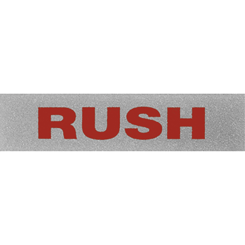 &eacute;tiquettes pour traitement sp&eacute;cial Rush, 5" lo x 2" la, Noir/rouge Consource