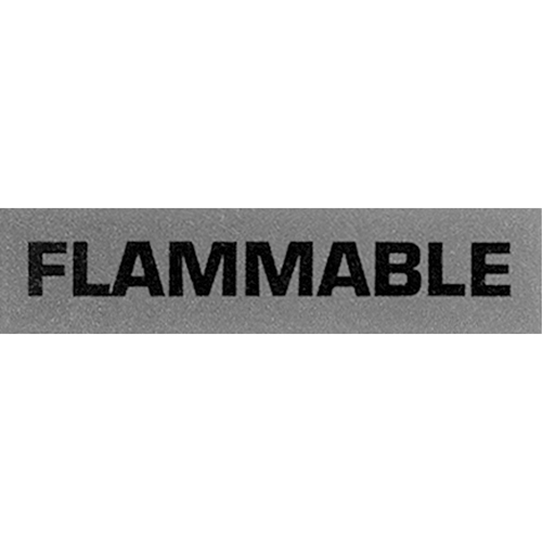 &eacute;tiquettes pour traitement sp&eacute;cial Flammable, 5" lo x 2" la, Noir/rouge Consource