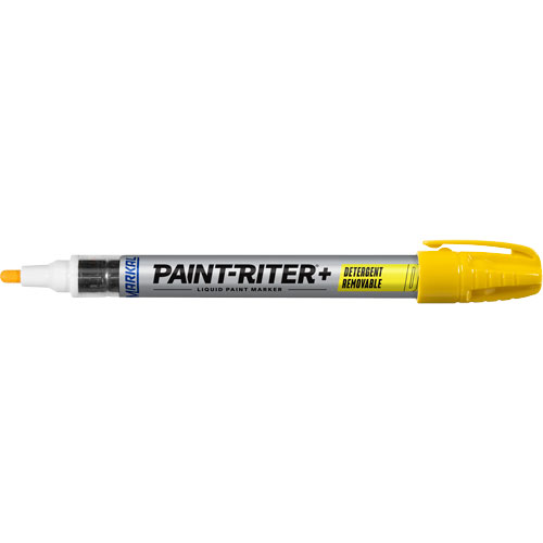Paint-Riter&reg;+ Detergent Removable Paint Marker, Liquid, Yellow Consource