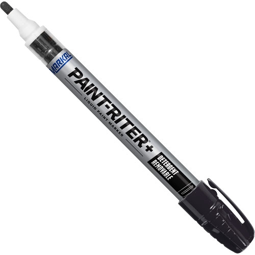Paint-Riter&reg;+ Detergent Removable Paint Marker, Liquid, Black Consource