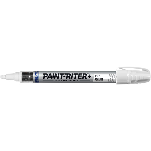 Paint-Riter&reg; + Oily Surface Marker, Liquid, White Consource
