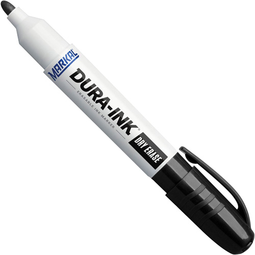 Dura-Ink&reg; Dry Erase Ink Markers, Black, Bullet Tip Consource