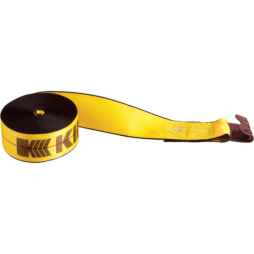 Winch Straps, Flat Hook, 3" W x 30' L, 5400 lbs. (2450 kg) Working Load Limit Consource
