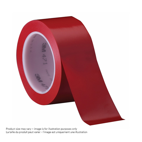 471 Vinyl Tape, 38 mm (1-1/2") W x 32.9 m (108') L, 5.3 mils, Red Consource