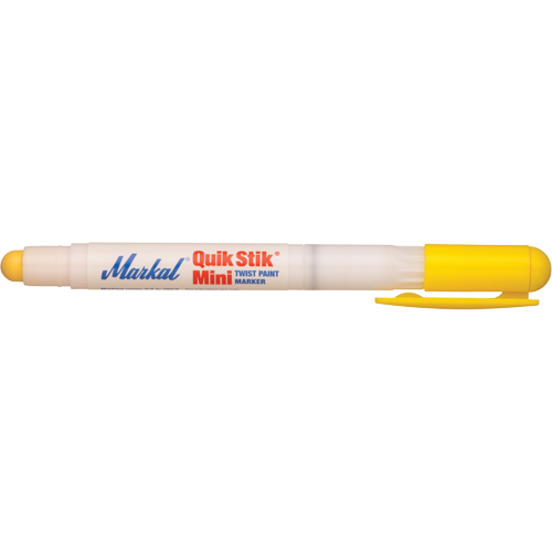 Mini marqueur de peinture Quik Stik, B&acirc;ton plein, Jaune Consource