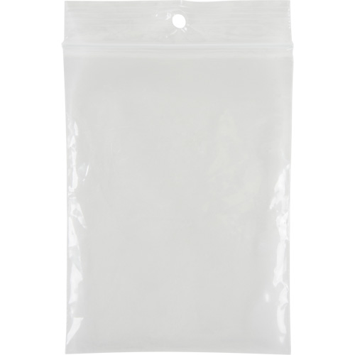 Sacs en poly, Refermable, 4" x 3", 4 mils Consource