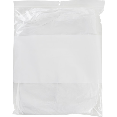 White Block Poly Bags, Reclosable, 15" x 12", 2 mils Consource