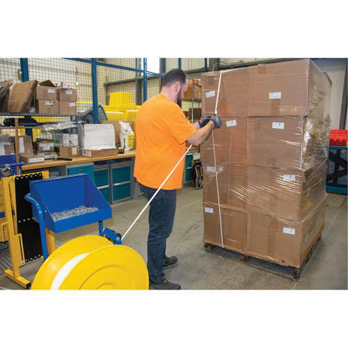Strapping, Polypropylene, 3/8" W x 12900' L, White, Machine Grade Consource