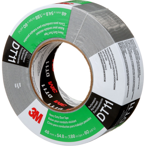 DT11 Heavy-Duty Duct Tape, 11 mils, Silver, 48 mm (2") x 55 m (180') Consource