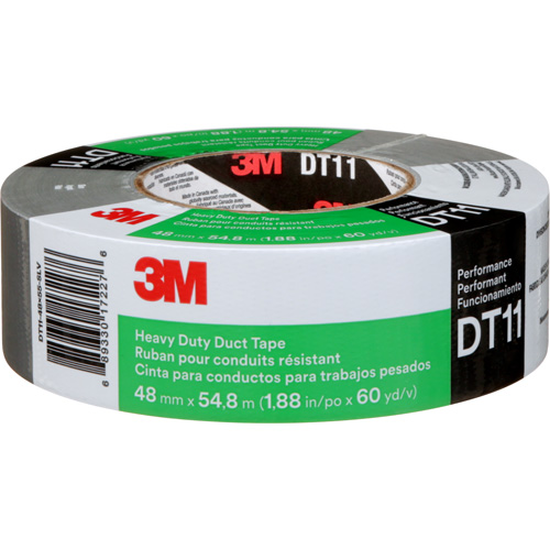 DT11 Heavy-Duty Duct Tape, 11 mils, Silver, 48 mm (2") x 55 m (180') Consource
