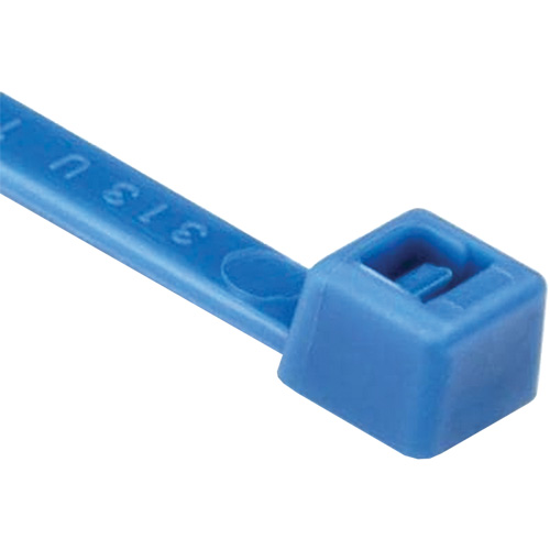 Attaches de c&acirc;bles s&eacute;rie T, Longueur 8", R&eacute;sistance &agrave; la traction 50 lb, Bleu Consource