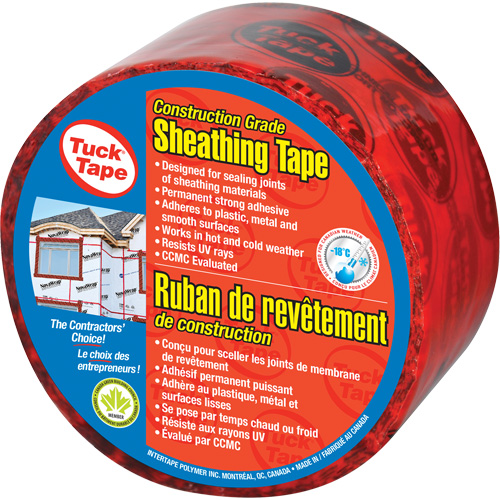 Ruban de rev&ecirc;tement pour entrepreneurs, 60 mm (2-3/8") x 0,0 m (0,0'), Rouge Consource