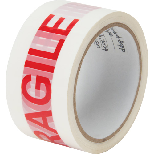 "Fragile" Box Sealing Tape, Hot Melt Adhesive, 2 mils, 48 mm (2") x 100 m (328') Consource