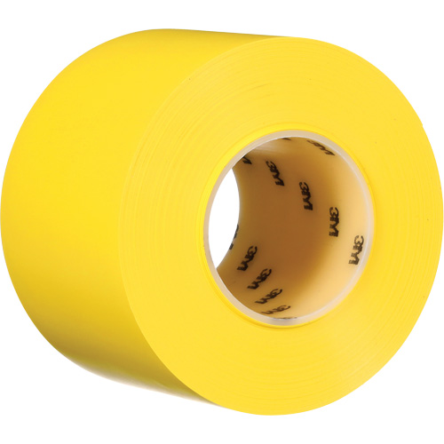 Durable Floor Marking Tape 971, 4" x 108', Vinyl, Yellow Consource