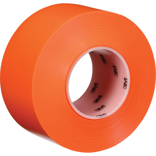Ruban de marquage de planchers durable 971, 3" x 108', Vinyle, Orange Consource
