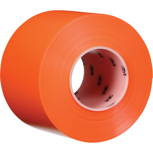 Durable Floor Marking Tape 971, 4" x 108', Vinyl, Orange Consource