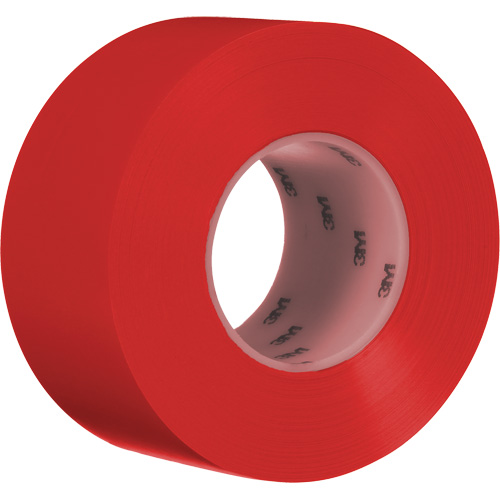 Durable Floor Marking Tape 971, 3" x 108', Vinyl, Red Consource